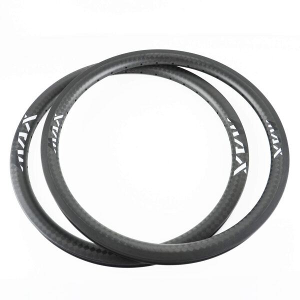 HIMALO Carbon Starrgabel 20'' 451 BMX-Gabel C/V Bremse Scheibenbremse Klappbar Fahrrad Gabel 1-1/8'' Gerades Rohr Vorderradgabel QR 9x100mm (Color : Matte